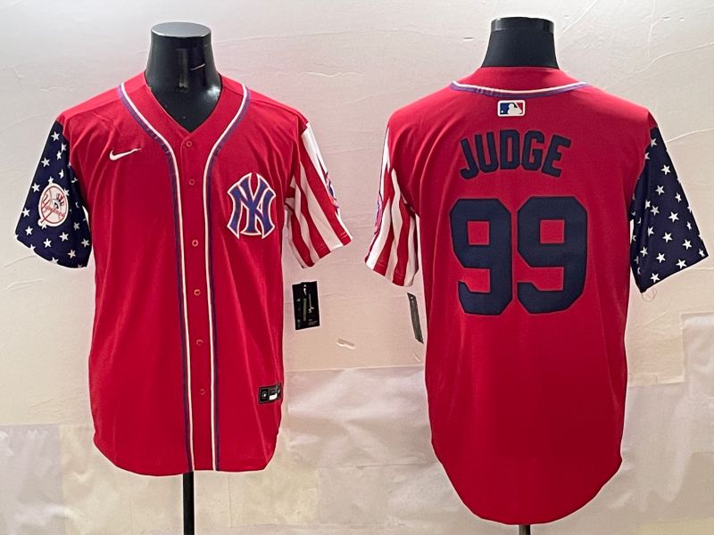 Men New York Yankees #99 Judge Red a generation of national flags Jointly Name 2025 Nike MLB Jersey style 5->new york yankees->MLB Jersey